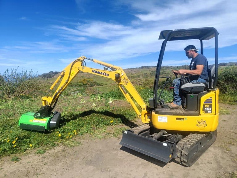 small excavator mulcher